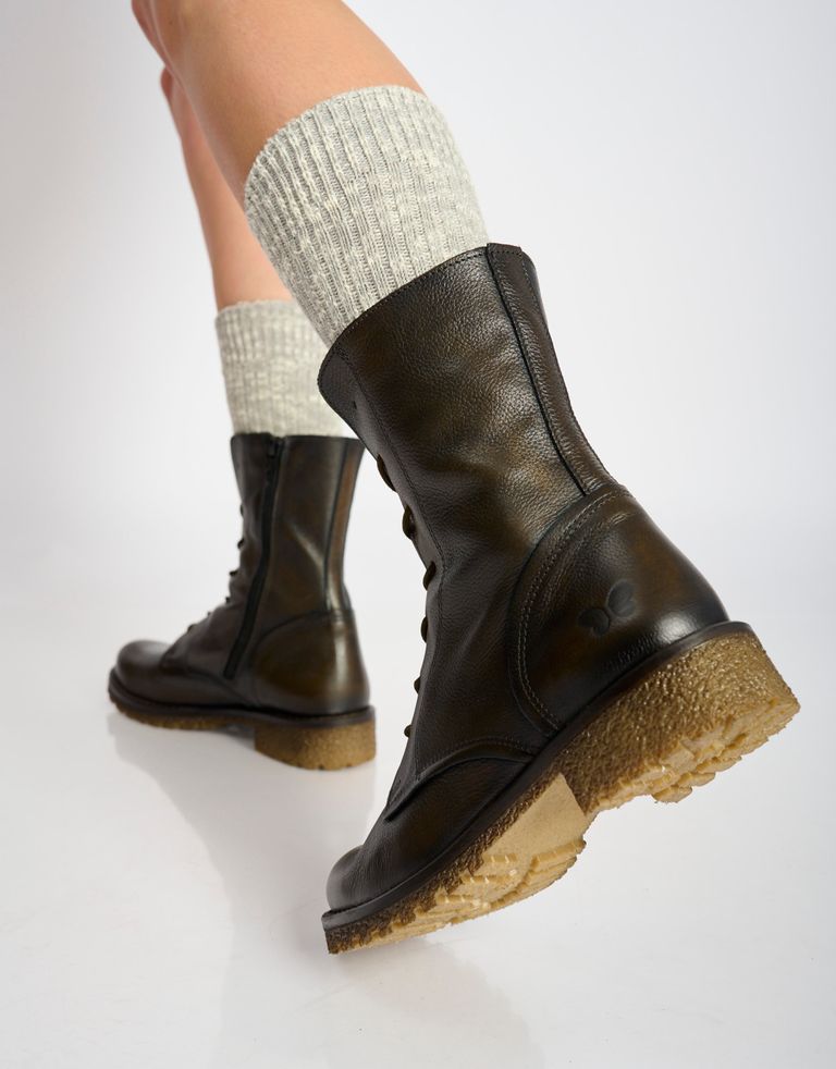 נעלי נשים - Felmini - מגפונים עם שרוכים CASTER - ירוק4