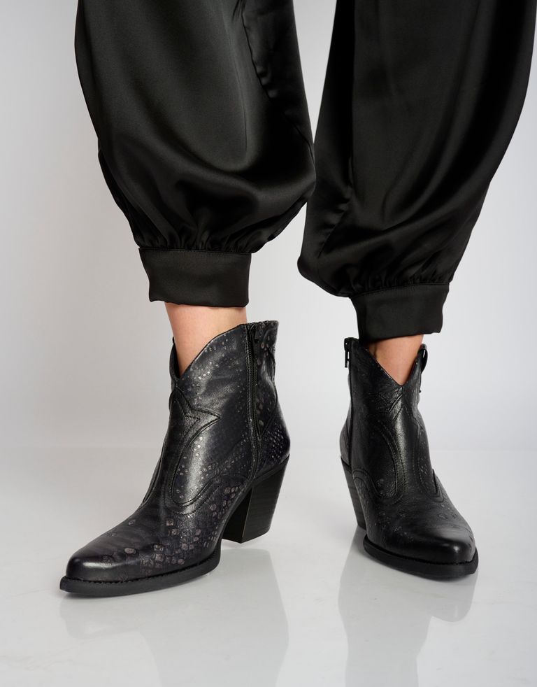 נעלי נשים - Felmini - מגפוני בוקרים  LAREDO - שחור נחש1