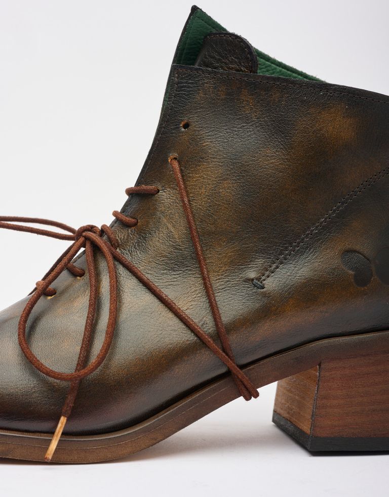 נעלי נשים - Felmini - מגפונים עם שרוכים EMIKO - חום1