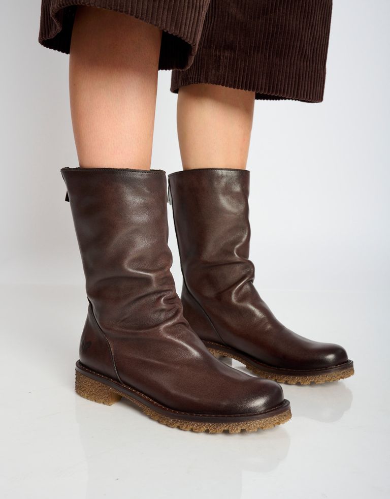 נעלי נשים - Felmini - מגפיים CASTER - חום כהה1