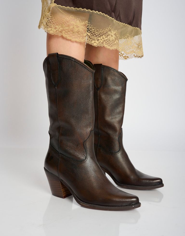 נעלי נשים - Felmini - מגפי בוקרים LAREDO - חום2