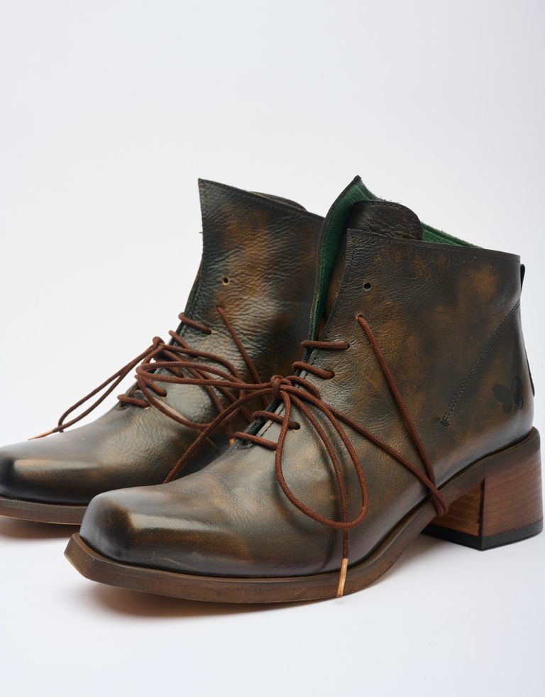 נעלי נשים - Felmini - מגפונים עם שרוכים EMIKO - חום3