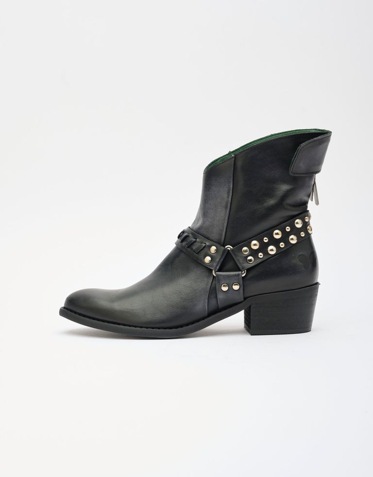 נעלי נשים - Felmini - מגפוני בוקרים וניטים RUBI - שחור מיוחד3