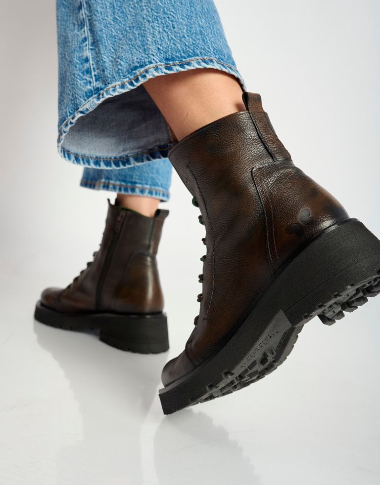 נעלי נשים - Felmini - מגפונים עם שרוכים NADIR - חום4