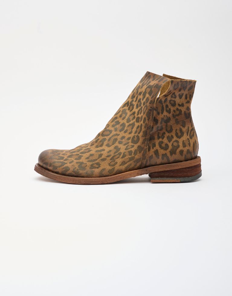 נעלי נשים - Felmini - מגפונים מנומרים GREDO - חום מנומר4