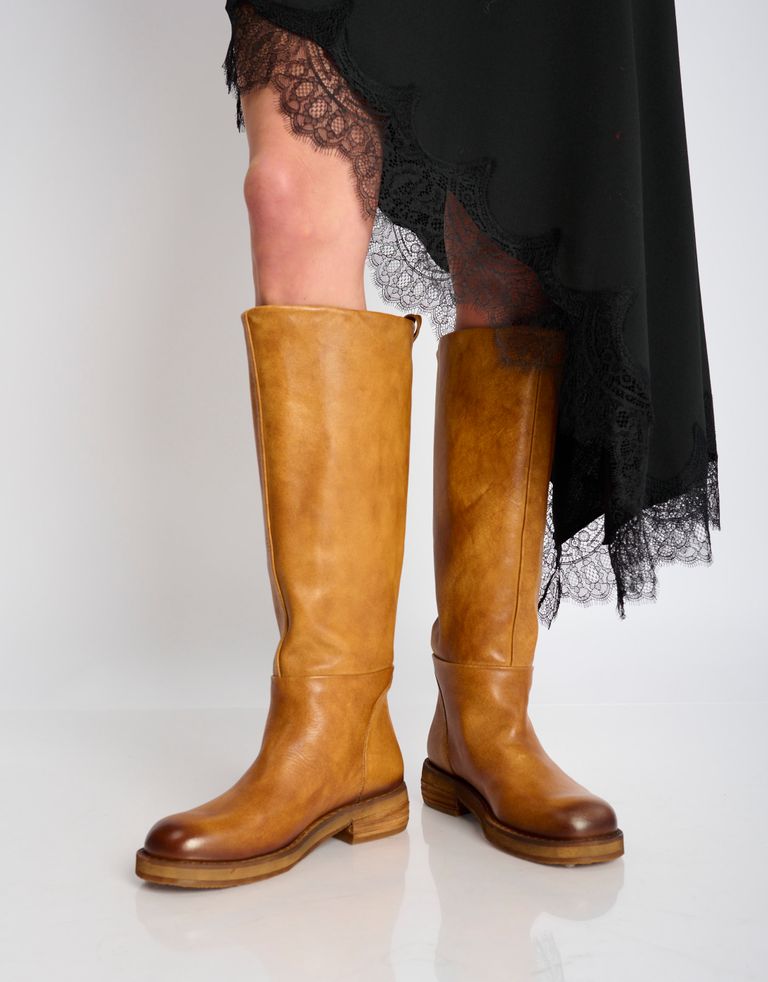 נעלי נשים - Felmini - מגפי עור CATRIN - קאמל4