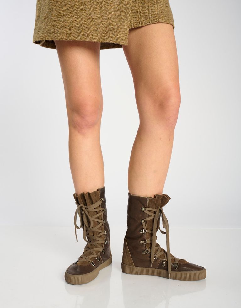 נעלי נשים - Aro - מגפיים עם שרוכים NOELLE - חום כהה3