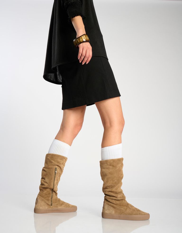 נעלי נשים - Aro - מגפי זמש גבוהות NOELLE - חום בהיר1