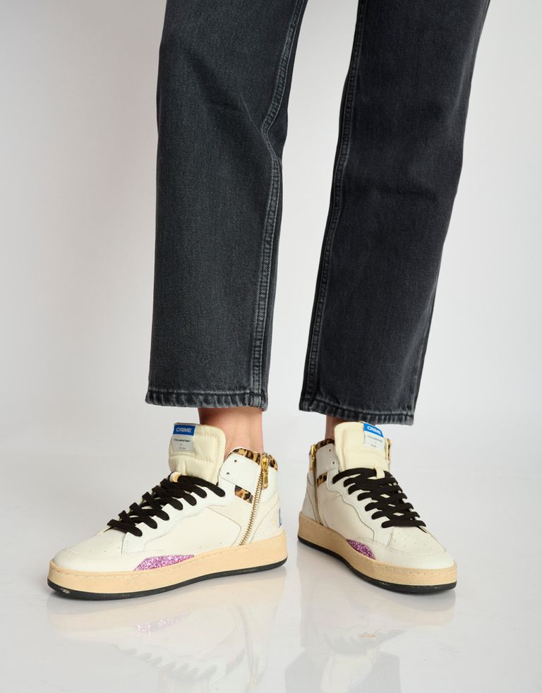נעלי נשים - Crime London - סניקרס IGGY  גבוהות - לבן1