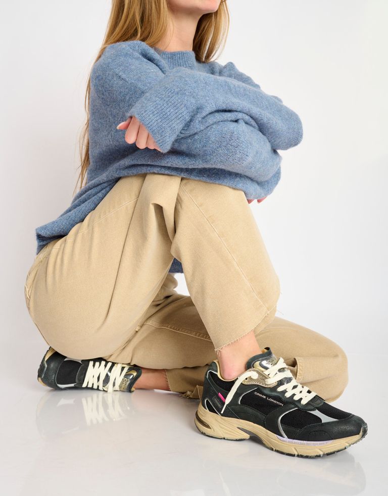 נעלי נשים - Crime London - סניקרס MIA - שחור1