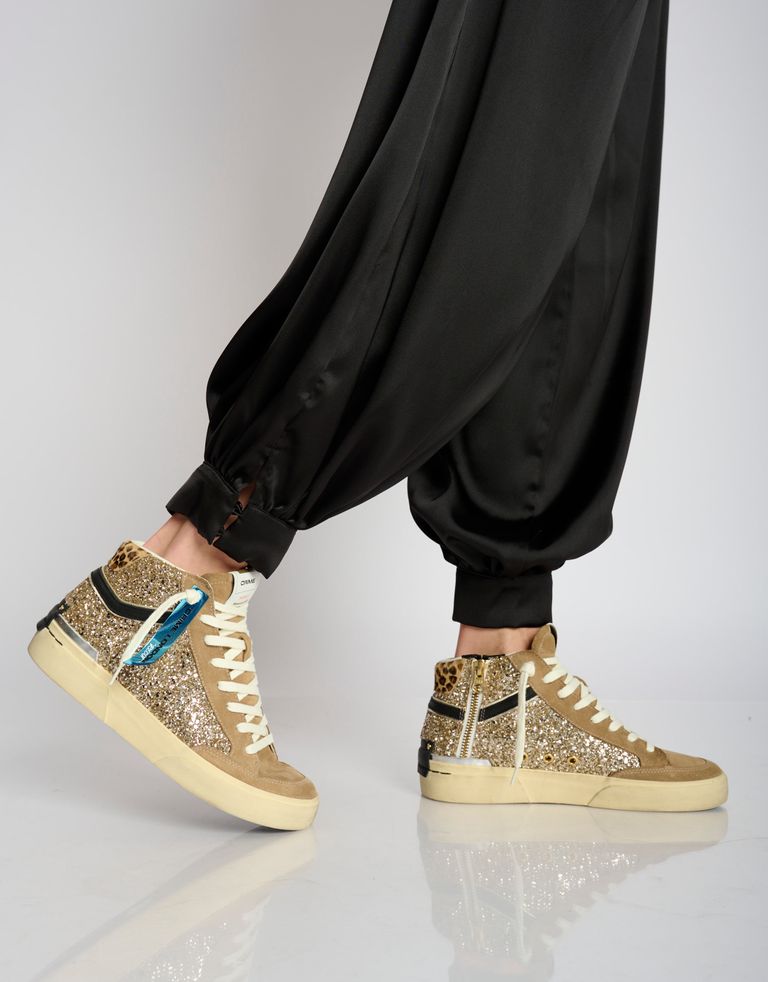 נעלי נשים - Crime London - סניקרס גבוהות JONAS - זהב1
