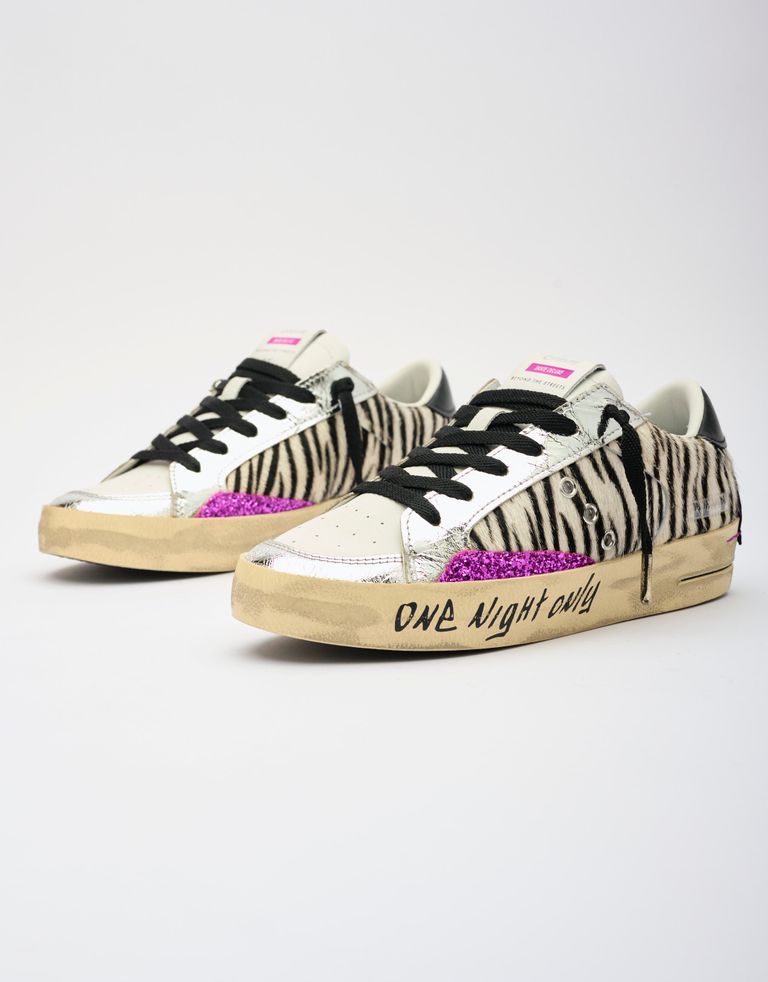 נעלי נשים - Crime London - סניקרס FREYA - זברה2