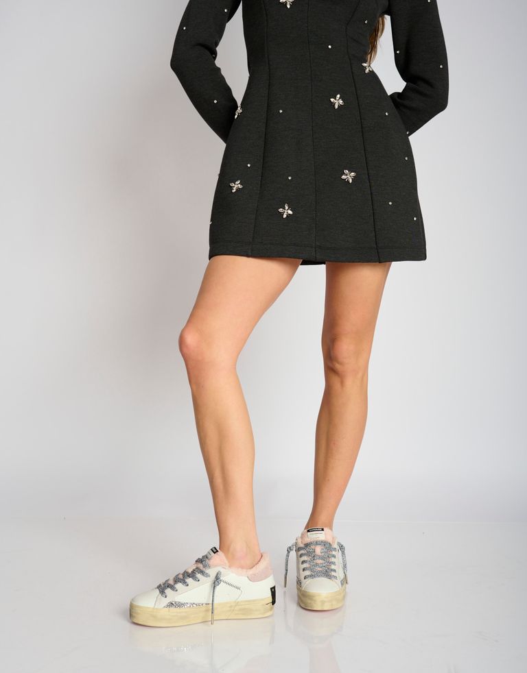 נעלי נשים - Crime London - סניקרס AGNES פלטפורמה - לבן2