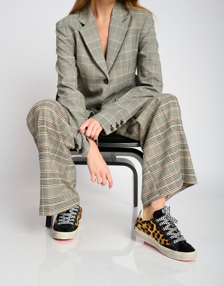 נעלי נשים - Crime London - סניקרס AGNES - שחור מנומר2