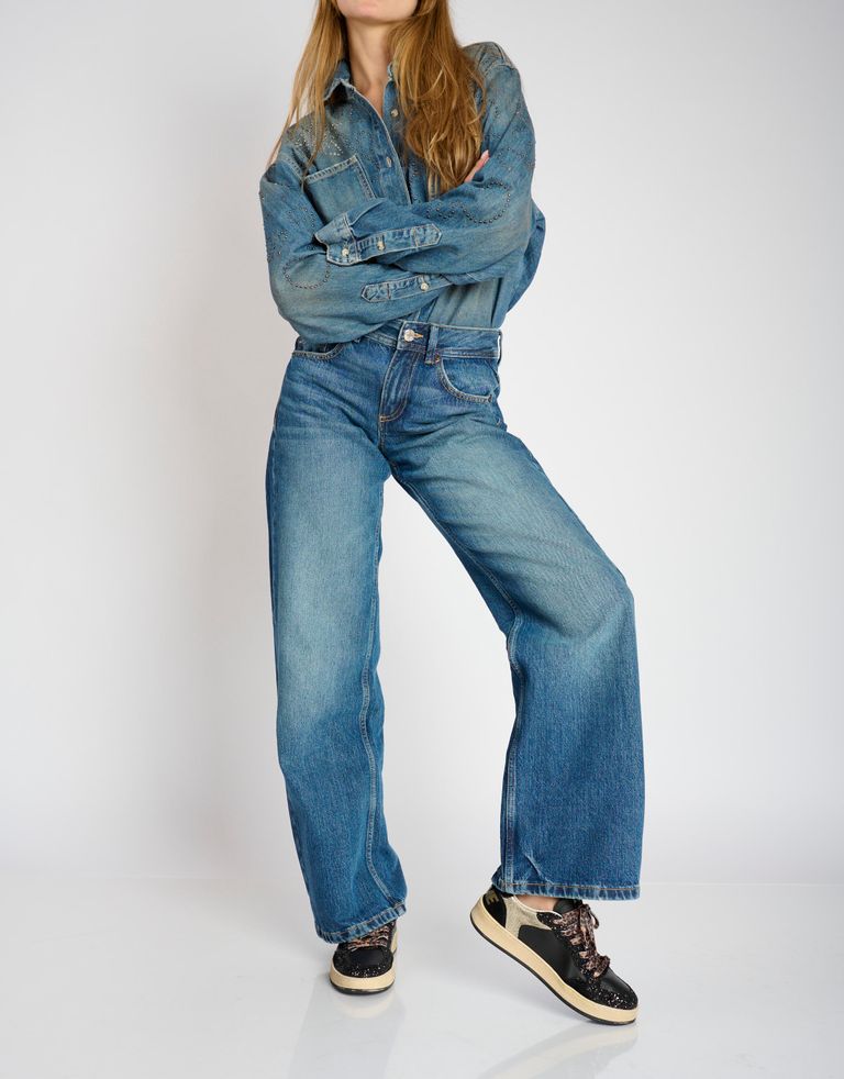 נעלי נשים - Crime London - סניקרס IGGY - שחור   זהב2