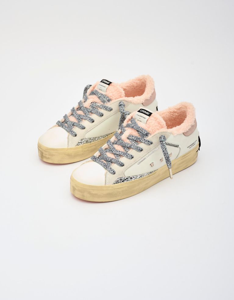 נעלי נשים - Crime London - סניקרס AGNES פלטפורמה - לבן3