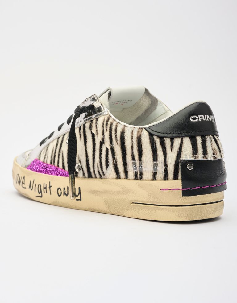 נעלי נשים - Crime London - סניקרס FREYA - זברה4