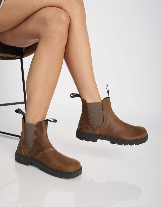 נעלי נשים - El Naturalista - מגפוני צ'לסי NOMADA - חום