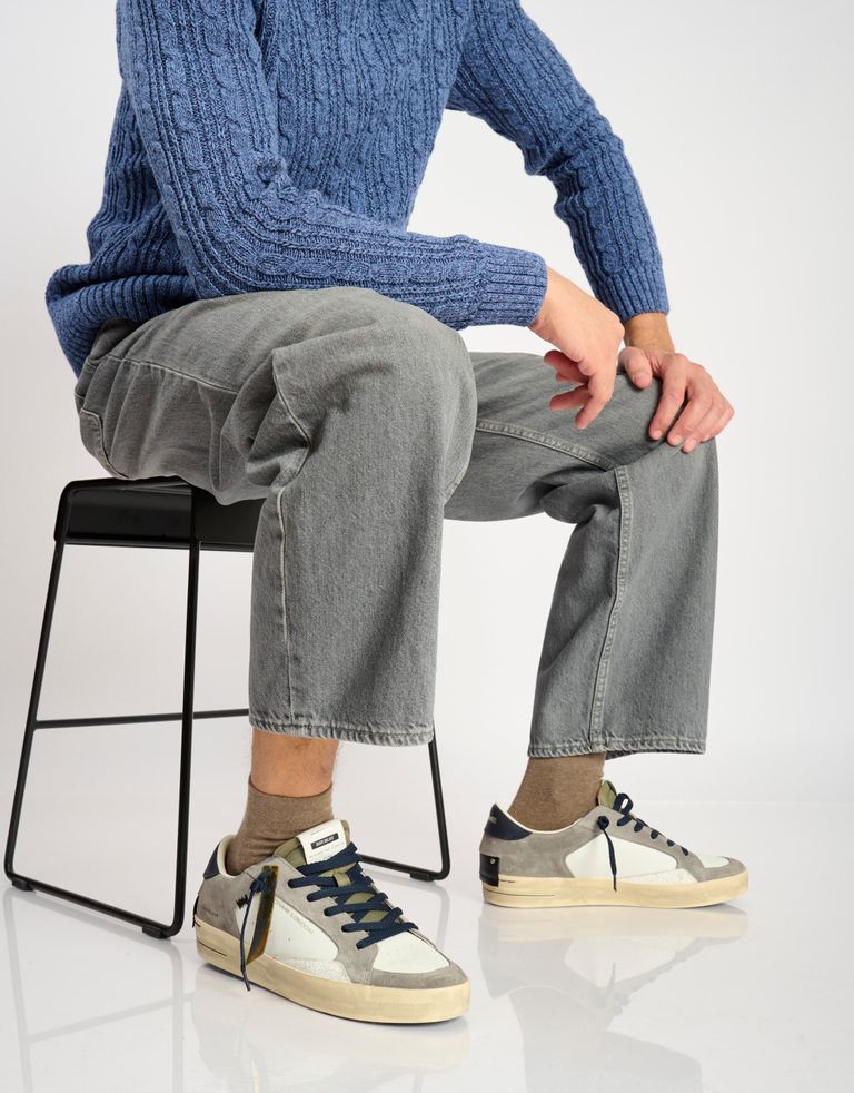 נעלי גברים - Crime London - סניקרס ALBIE - לבן   אפור1