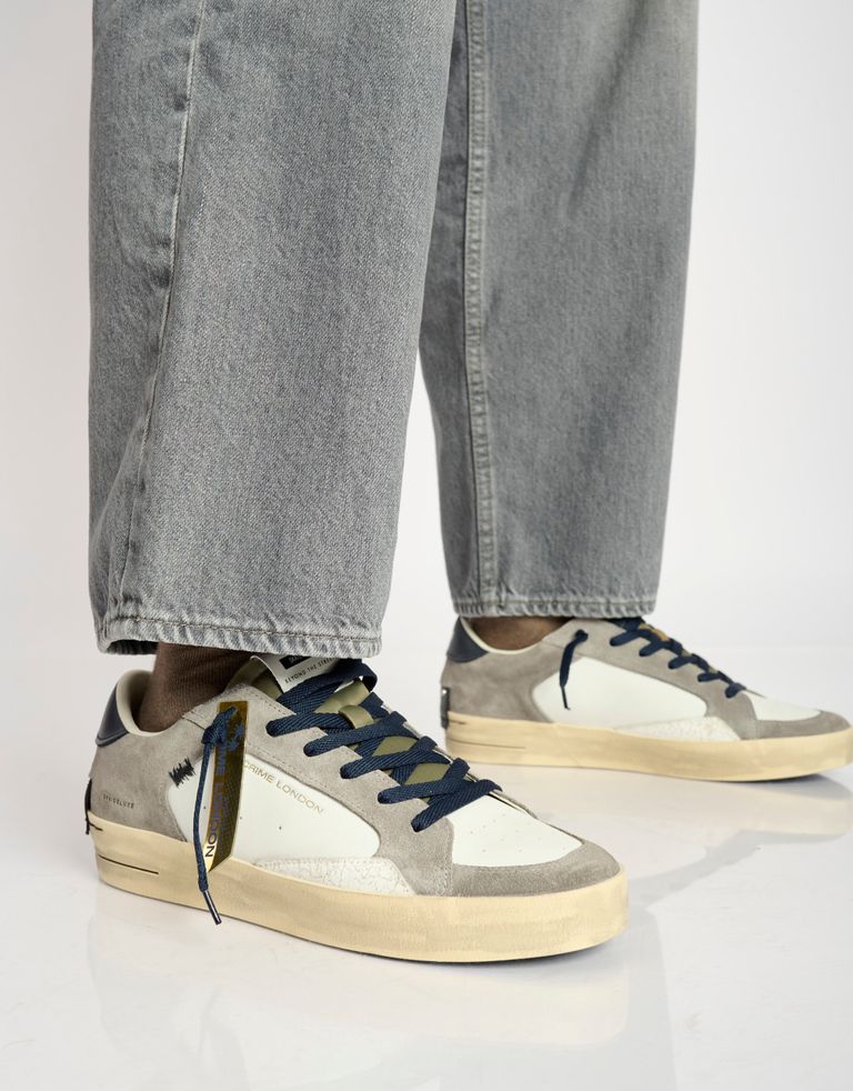 נעלי גברים - Crime London - סניקרס ALBIE - לבן   אפור3