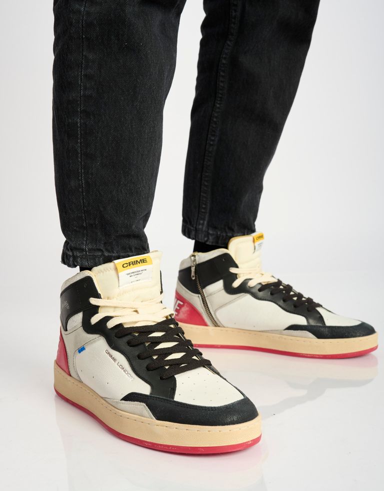נעלי גברים - Crime London - סניקרס גבוהות LENNOX - לבן   שחור1