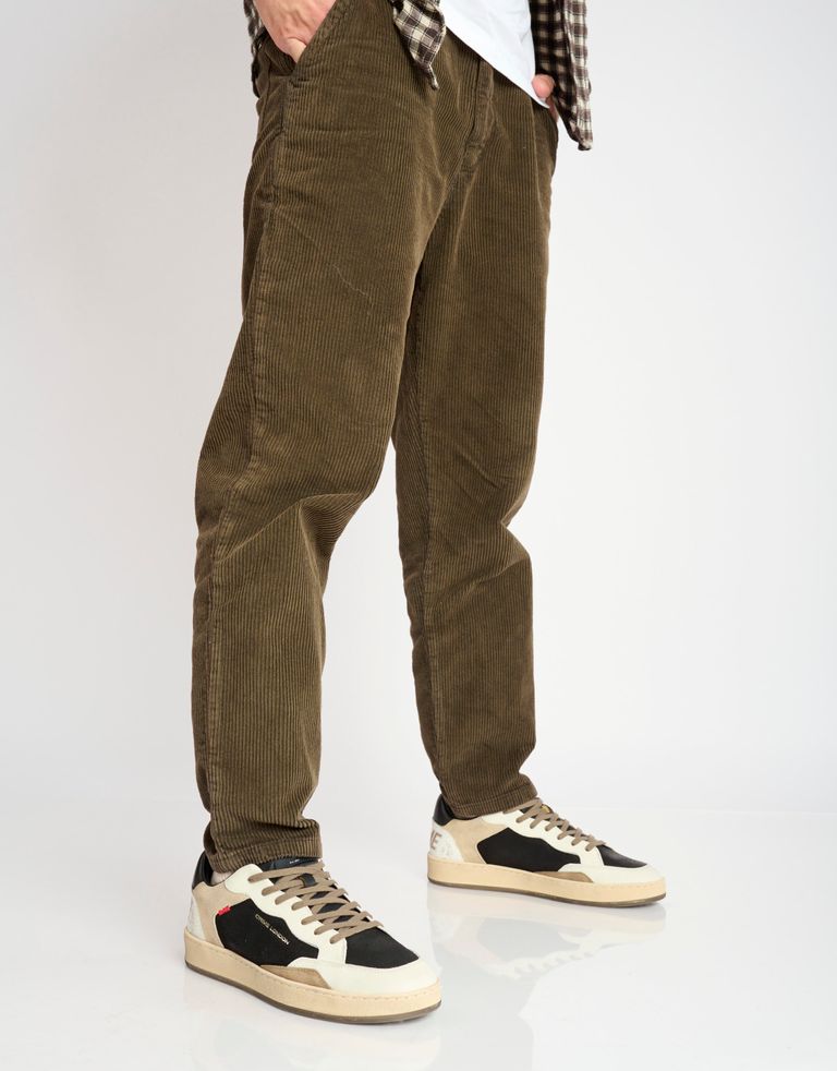 נעלי גברים - Crime London - סניקרס LENNOX - שחור לבן2