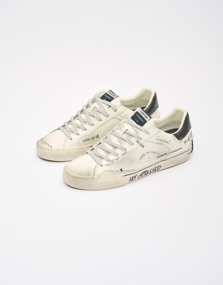 נעלי גברים - Crime London - סניקרס TOMMY - לבן2