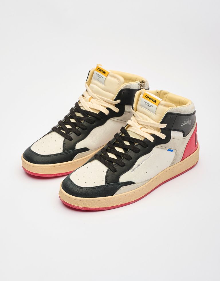 נעלי גברים - Crime London - סניקרס גבוהות LENNOX - לבן   שחור2