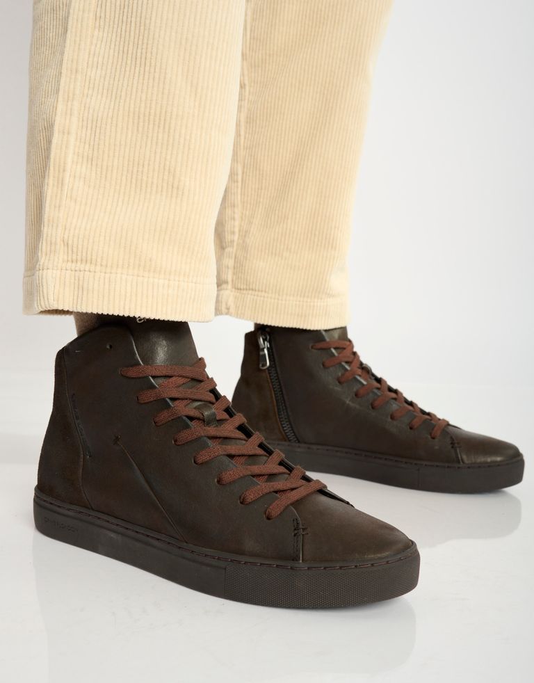 נעלי גברים - Crime London - סניקרס גבוהות KANE - חום4