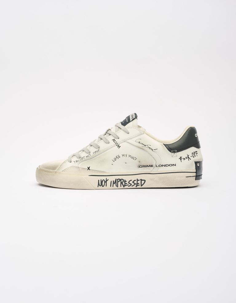 נעלי גברים - Crime London - סניקרס TOMMY - לבן4