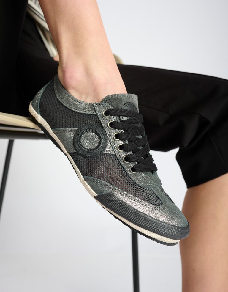 נעלי נשים - Aro - סניקרס JOANETA מבריקות - אפור מבריק3