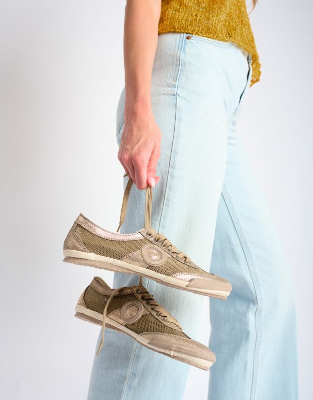 נעלי נשים - Aro - סניקרס JOANETA מבריקות - ברונזה