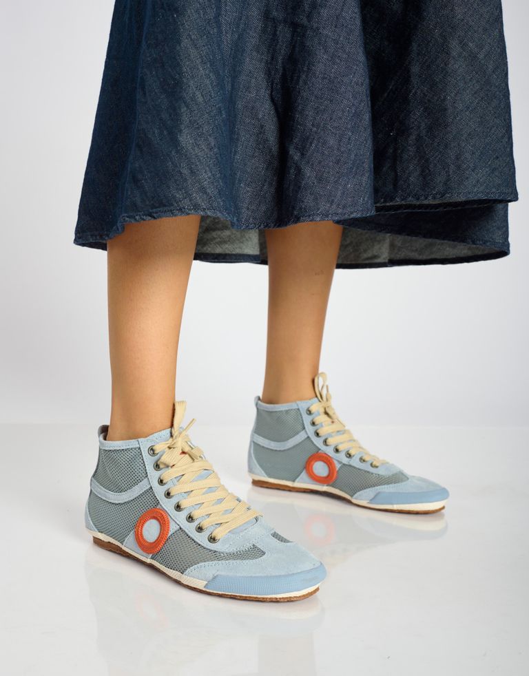 נעלי נשים - Aro - סניקרס גבוהות JOANETA - תכלת   אדום1