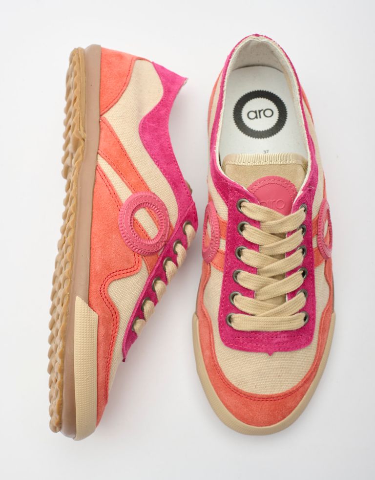נעלי נשים - Aro - סניקרס משולבות IDO - בז'   ורוד3
