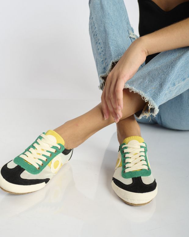 נעלי נשים - Aro - סניקרס משולבות JOANETA - לבן   שחור