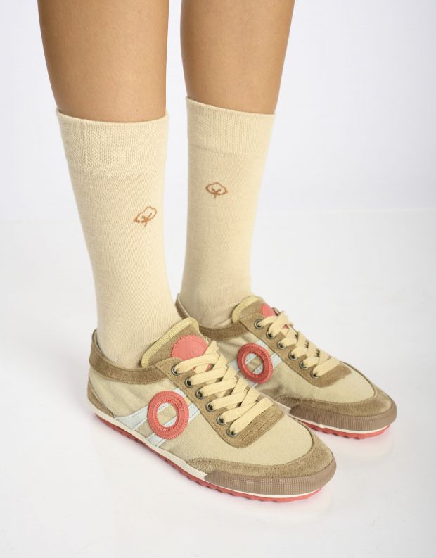 נעלי נשים - Aro - סניקרס ג'ינס IDO - חום בהיר