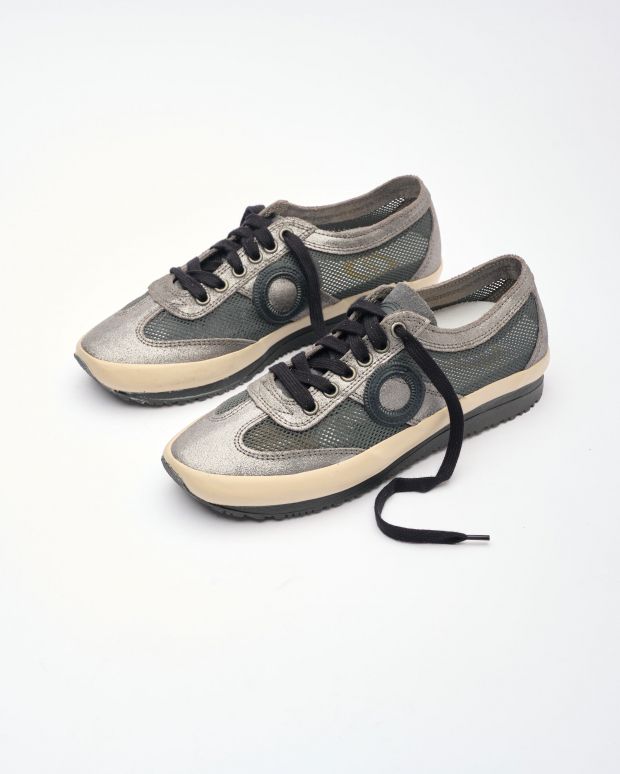 נעלי נשים - Aro - סניקרס JOANETA PLUS מבריק - אפור מבריק