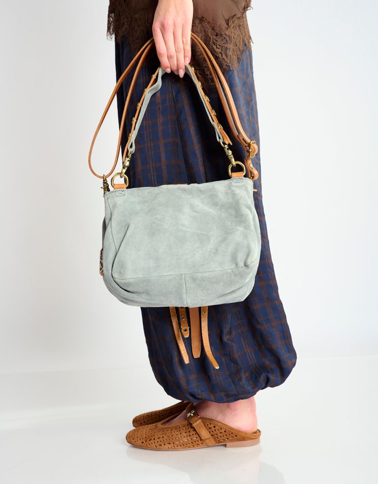 נעלי נשים - A.S. 98 - תיק קטן רצועות ניטים - תכלת4