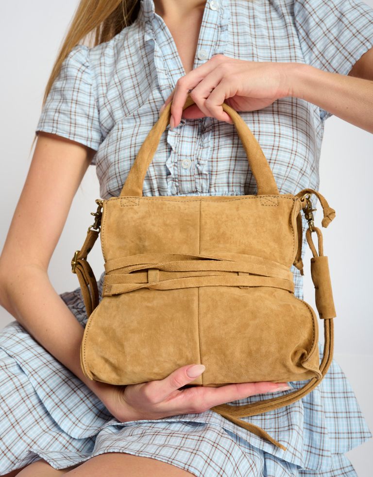 נעלי נשים - A.S. 98 - תיק צד FRANCESCA - חום בהיר3