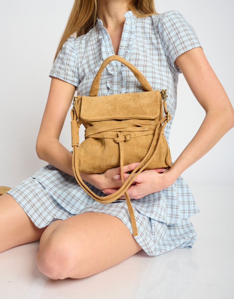 נעלי נשים - A.S. 98 - תיק צד FRANCESCA - חום בהיר4