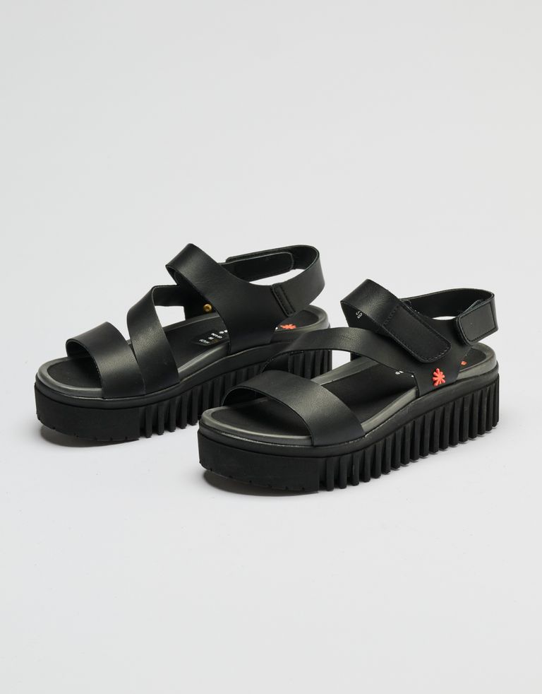 נעלי נשים - Art - סנדלי רצועות BRIGHTON - שחור1