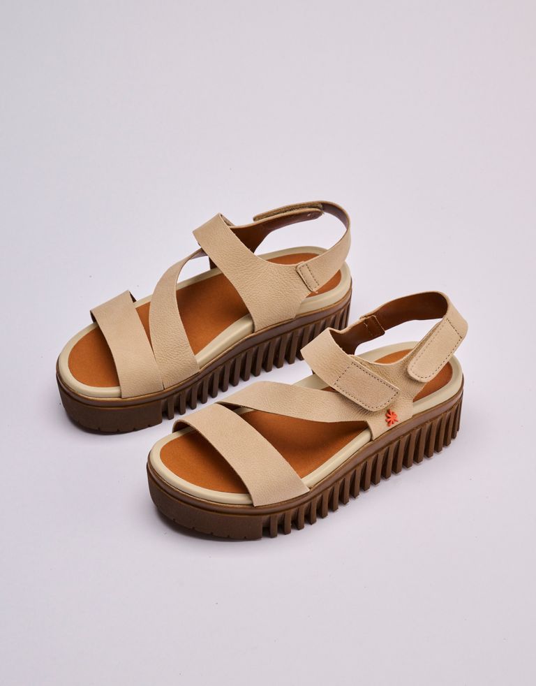 נעלי נשים - Art - סנדלי רצועות BRIGHTON - בז'2