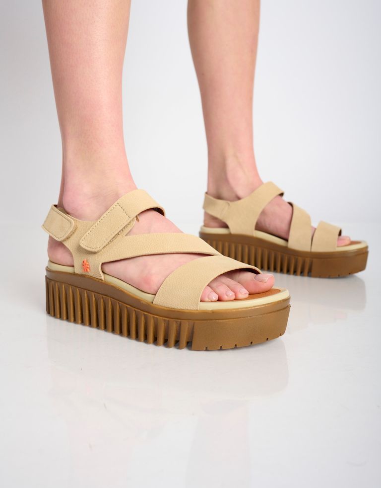 נעלי נשים - Art - סנדלי רצועות BRIGHTON - בז'3