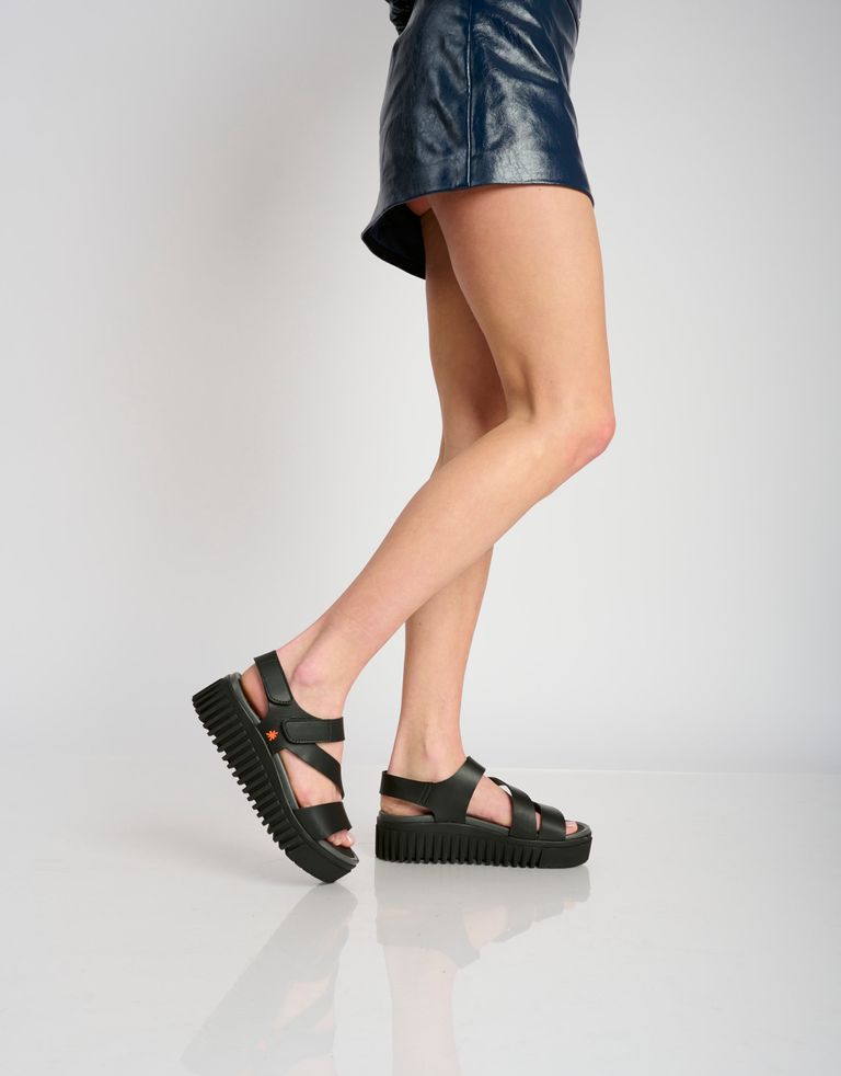 נעלי נשים - Art - סנדלי רצועות BRIGHTON - שחור3