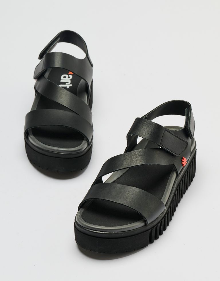 נעלי נשים - Art - סנדלי רצועות BRIGHTON - שחור4