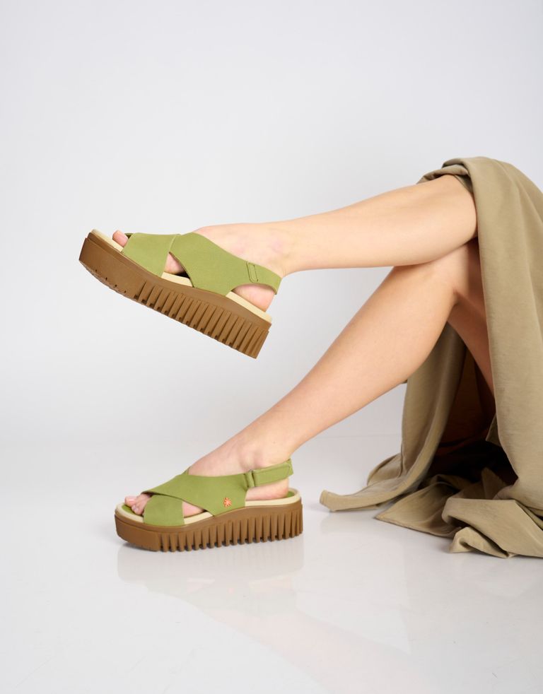 נעלי נשים - Art - סנדלי איקס  BRIGHTON - ירוק1