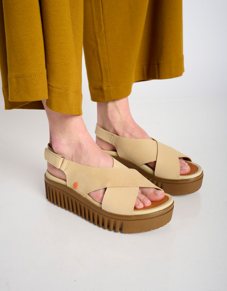 נעלי נשים - Art - סנדלי איקס  BRIGHTON - בז'2