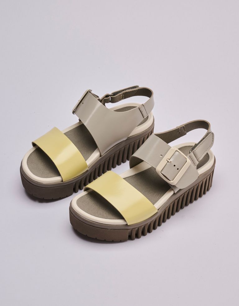 נעלי נשים - Art - סנדלים  BRIGHTON B - אפור   צהוב3