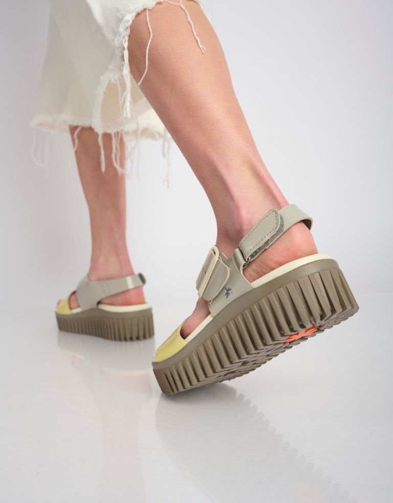 נעלי נשים - Art - סנדלים  BRIGHTON B - אפור   צהוב4