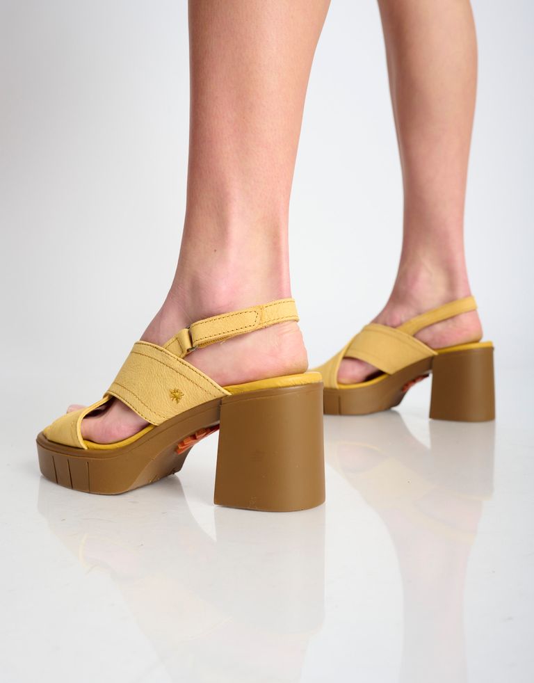 נעלי נשים - Art - סנדלי איקס עקב EVISSA - חרדל4